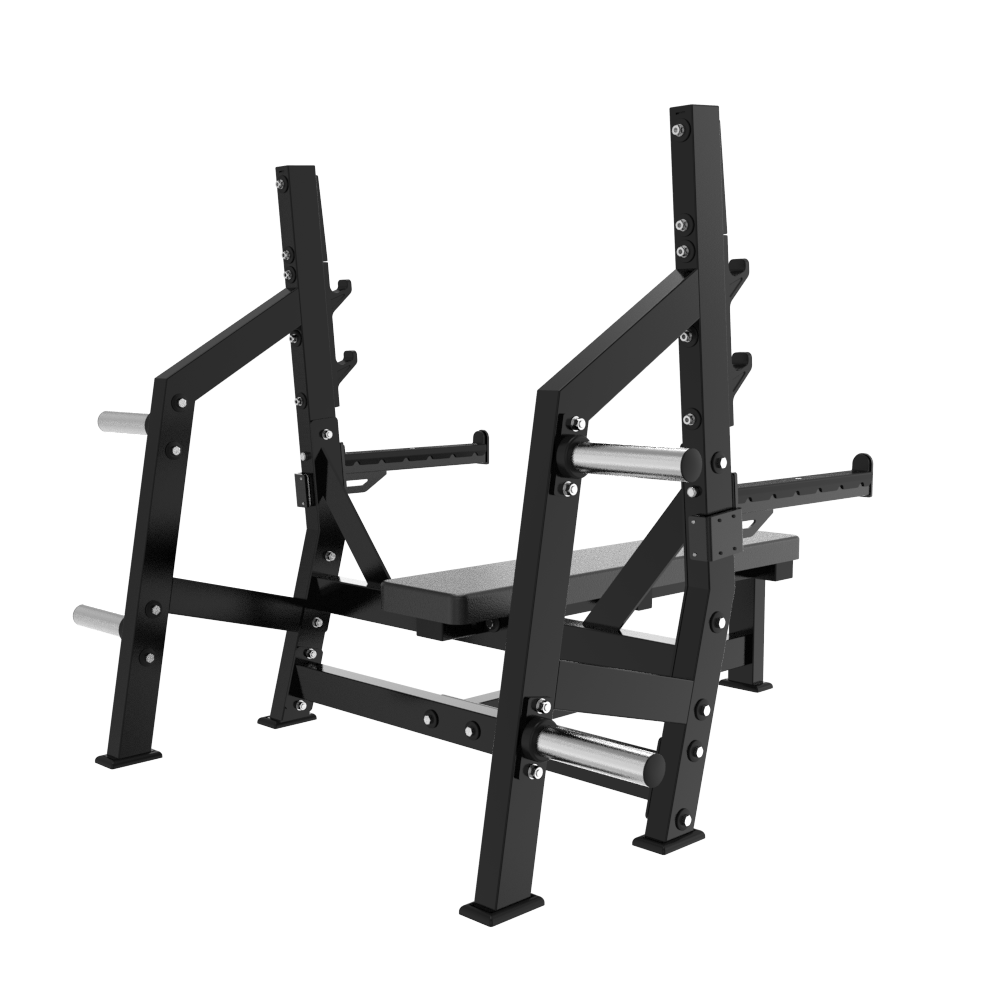 TM38 Flat Olympic Bench — Rear View