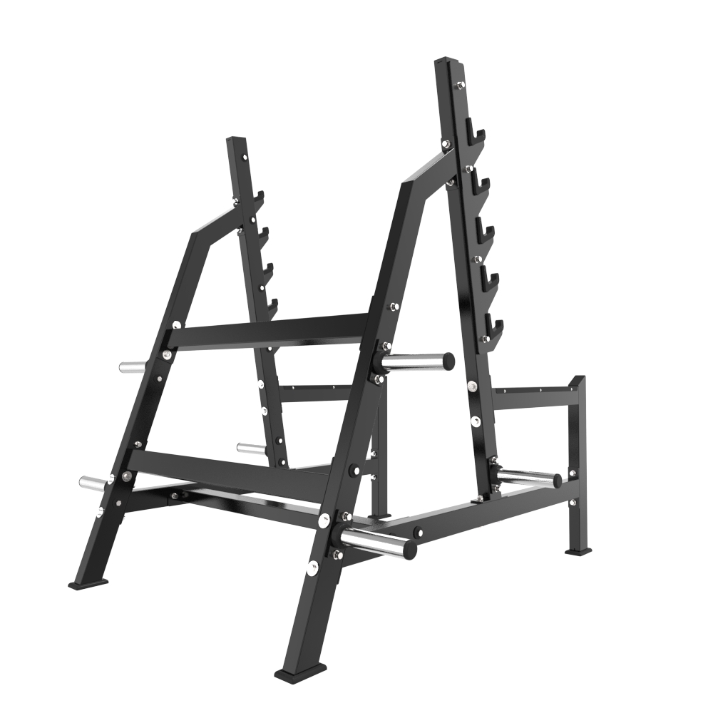 TM31 Olympic Squat Rack — Rear View