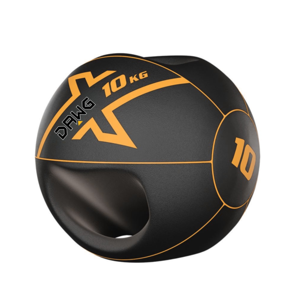 Black Color Medicine Balls With Double Grips