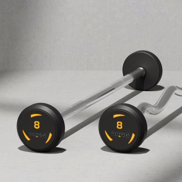 Cpu Coated Barbell Set Straight Or Curl Handle